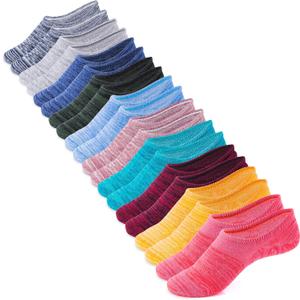IDEGG No Show Socks Women 10 Pairs Low Cut Anti-Slid Novelty Athletic Casual Invisible Liner Socks