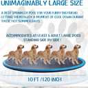 Lewtemi 10 ft Extra Large Non-Slip Splash Pad 120" for Adult Kids and Dog, Giant Thicken Sprinkler Pool Summer Outdoor Toys Fun Backyard Fountain Play Mat for Family Pet Dog (Blue,Classic Style), 9.8 Inches X 13.7 Inches X 5.9 Inches