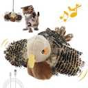 Gigwi Interactive Cat Toys for Indoor Cats, Rechargeable Motion Activated Cat Toy, Automatic Flapping and Chirping Cat Toy with Catnip, Beating Wings Hanging