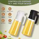 NYXVAULTA 300ml Glass Olive Oil Spray Bottle : (Only supports spray use), with precise dosage control. Suitable for kitchen and air fryer, applicable to salad, frying, and grilling scenarios. (White)