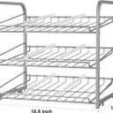 AIYAKA Can Rack Organizer, 3 Tier Stackable Can Storage Dispenser,for Food Storage, Kitchen Cabinets or Pantry, Storage for 36 Cans, Silver