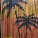 Sunset Palm Tree Bamboo Beaded Curtains for Doorways, Door Beads Curtains, Hanging Bamboo Curtain