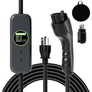 Toptoo 1+2 EV Charger Level Portable Electric Car Charger 620P 16A Power Plug 3.5KW 110V240V for J1772 Electric Cars (Applicable to Household Electricity)