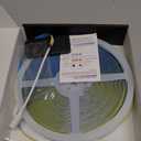 100FT COB Led Strip Lights, Uniform 6500K COB Rope Light,Bright Daylight White lights,High Density,App/Remote Control,Indoor 24V Cuttable Cabinet Lights for Bedroom,Bookshelf,Showcase,Kitchen