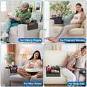 Couch Arm Cup Holder CLESOO Couch Arm Tray Anti-Slip Couch Cup Holder Silicone Sofa Armrest Tray Dual Side Pocket Couch Drink Holder Sofa Caddy Arm Remote Holder Snack Caddy with Phone Holder Black