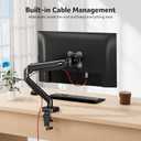 Acer Single Monitor Mount, Fully Adjustable Monitor Arm Fits 17 to 34 Inch Screens, Gas Spring VESA Mount with C-Clamp & Grommet Base, Computer Desk Arm with Tilt Swivel Rotate Supports 4.4-19.8 lbs