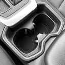 REMOCH 3D Cup Holder Inserts for Toyota RAV4 Accessories 2025 2024 2023 2022 2021 2020 2019 Silicone Cup Coaster Mats Pad Center Console Liner (2Pcs Set, Black Trim)