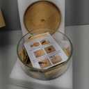 141oz Trifle Bowl with Lid, High Borosilicate Glass Serving Bowls with Lids & Bamboo Cover, 2-in-1 Pedestal Salad Bowl & Trifle Dish, 20 Forks & Plates Included for Party