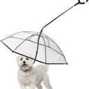Petleso Umbrella for Small Dogs, Pet Umbrella for Dogs in Rainy Day with Adjustable Leash