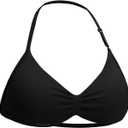 VOYJOY Impact Strappy Bra Sports Bras for Women Basic Crop Workout Sexy Tank Gym Yoga Bra (Black, XL)