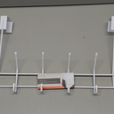 Spectrum Over the Door Organizer with Hooks for Hanging Coats Jackets Bags Totes & Towels, Easy Install Sturdy Steel Over Door Hook Rack Hanger for Bedroom Laundry Room Clost Storage, White