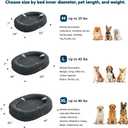 ChiXnuggle Orthopedic Dog Bed, Washable Cover, Faux Fur Bolster Pet Couch | waterproof,egg crate foam,non-slip bottom,for small medium dogs,light blue,30*24*7,dog sofa,puppy bed