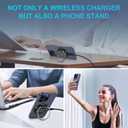 2 x Samsung Wireless Charger Fast Charging Pad 15W Magnetic Charger for Samsung Galaxy S25 Edge/S24/S23/S22/S21/S20/Pixel 10/9a/8a/8,MagSafe Charger Stand with 20W Charger Block for iPhone 17/16/15/14/13