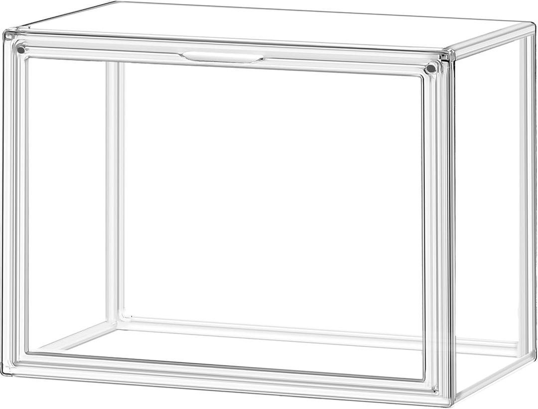 Purse Organizer for Closet 14.1''x 8.6''x10.9 '', 1 Pack Clear Acrylic Display Case for Handbag X-Large Handbag Storage Box with Magnetic Door, Clear Storage Bins for Collectibles, Figurines, Cosmetic