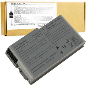 Latitude D600 Laptop Battery for Dell Latitude D505 D610 D520 D500 D510 D530 / 600M, fits P/N C1295 6Y270 3R305- (6 Cells 11.1V 5200mAh)