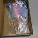 24 Pcs Princess Party Favors Including 12 Glitter Star Fairy Wands and 12 Sequin Princess Crown Headbands for Girls Birthday Party Gifts