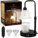 DomeStar Flower Candle Warmer Lamp, Adjustable Height Wax Melting Unique Lamp with Timer & Dimmer, Vintage Bedroom Decor for Scented Jar Candles - Ideal for Housewarming Birthday Valentine's Day Gifts