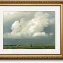 ARPEOTCY Vintage Gold Framed Pictures Wall Art, Nature Storm Clouds Paintings, Canvas Prints Artwork with Antique Frame, Victorian Wall Pictures Decor for Living Room Bedroom, 13x16 inch