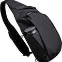 ALPAKA Metro Crossbody Left Shoulder 7.5L - Crossbody Bag Men,Sling Backpack - Fits 11" Tablet - Single Shoulder with YKK Zipper - Expandable Water Bottle Pocket - Phone Sleeve- Black Axoflux 210D