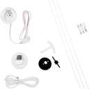 Legrand Wiremold CMK70 In Wall TV Power Grommet Kit, Cable Management Kit, Mounting Brackets, Fish Tape, and Hole Saw Included, White (1 Pair)