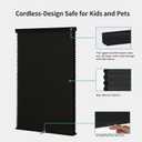 MYshade Cordless Blackout Window Blinds & Shades Pull Down Room Darkening Window Shades Light Blocking Honeycomb Cellular Shade for Indoor Windows Easy to Install 37 inch Wide, H72 Black Blinds