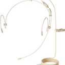 J K Pro Earhook Headset Headworn Microphone MIC-J 071S Compatible with Shure Wireless System - Mini XLR TA4F Detachable Cable