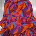 Womens Casual High Waist Tie Paisley Print Long Maxi Skirt With Pockets, Large
