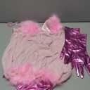 Fembot Costume Dress Women's Pink Sexy Negligees Robot Cosplay Halloween Costumes with Gloves Outfit, Pink, Size S