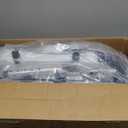 Sliding Shower Chair Tub Transfer Bench with Swivel Seat, Shower Bench for Elderly and Disabled, with Security Belt, 360 Rotation, Slides and Rotates, Adjustable, One Touch Slide Button, Dark Blue