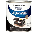 Rust-Oleum 1974502 Painter's Touch Latex Paint, Semi-Gloss Black,32 Fl Oz
