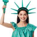Statue of Liberty Crown and Torch,Statue of Liberty Costume Accessories for Adult Independence Day Cosplay