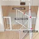 36" Extra Tall Baby Gate for Stairs, 29.5-40.5" Wide Dog Gate for Doorways, Walk Thru Auto Close Metal Pet Gate for The House, Stairs and Doorways, Child Gate Pressure Mounted Dog Gate Indoor