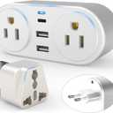 European Travel Plug Adapter for Europe & UK, CHUAFIUR International Power Plug with 2 AC Outlet and 3 USB Ports, Type C Adapter American to UK EU Ireland Italy Israel Spain France Travel Essentials