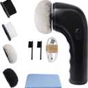 Electric Shoe Shine Kit, Electric Shoe Polisher Brush Shoe Shiner Dust Cleaner Portable Leather Care Kit for Shoes