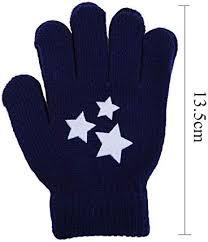 Glooarm 3 Pairs Kids Gloves Winter Gripper Knit Magic Gloves Stretch Warm Cold Weather Gloves for Boys Girls 4-12 Years 