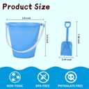 Holady 12 Pack 5'' Inch Sand Beach Buckets Pail with Beach Shovels,Sand Bucket Water Bucket for Beach Fun Great Summer Party Accessory