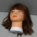 Mannequin Head with 100% Real Human Hair 20-22" Cosmetology Mannequin Head to Practice Hairstyles Bleaching Training Learning Head for Hairdresser With Free Clamp Holder (Brown-W25)