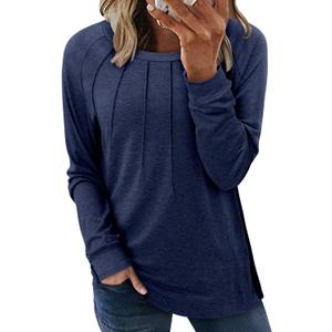 onlypuff Womens Top Long Sleeve Shirts for Women Cute Ladies Top Fashion Fall Tops 2024 Tunic Tops Blouses (Blue, XXL)