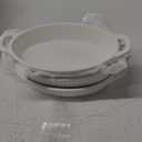 Pack of 3 Frewinky Au Gratin Baking Dishes,9-inch Ceramic Baking Dish Set with Handles Heat Resistant,Mini Casserole-Dishes for Oven, Porcelain Oval Baking Dishes for Gratin,Casserole and Roasting,White 