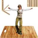 Foldable Type Portable Dance Floor, Tap Dance Floor, Tap Dancing Practice Board, Professional Tap Board for Tap Dancing, 47'' L x 32'' W (27'' L x 32'' W After Folded)