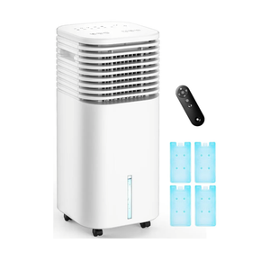 TEMEIKE 4IN1 Portable Air Conditioners, Evaporative Air Cooler w/ 4 Modes & 3 Speeds, 15H Timer for Smart Autooff, 2Gal Tank for 20H Cooling,17FT Remote,No Hose Needed,120°Oscillating Swamp Cooler