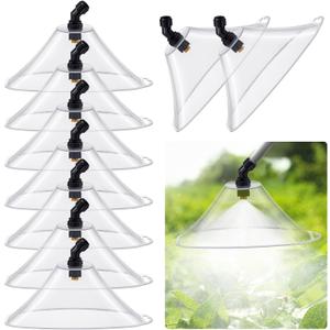 Rossesay 10 Pcs Drift Guard with Flat Sprayer Nozzle Spray Shield for Most Backpack Sprayer Prevents Fine Droplets from Drifting, Suitable for Farm Garden Lawn Use (14.76 x 5.31 x 5.51 Inch)