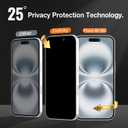 Didisky 4-Pack for iPhone 16 Privacy Screen Protector Tempered Glass, [Military Grade Shatterproof & 25 Anti-Spy], [Fingerprint Unlock Support], [4 Fast Alignment Tools], 9H Hardness