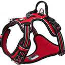 TRUE LOVE Dog Harness No Pull Nylon Reflective Pet Harness Adjustable Comfortable Control Step-in Brilliant Colors Truelove TLH56512 Red S