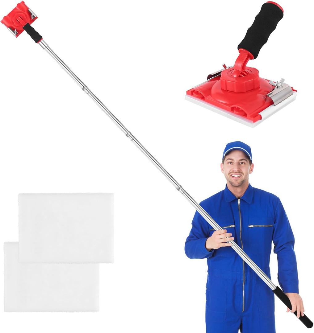 Paint Edge Trimmer with 78-Inch Extension Pole | Adjustable Handle for Easy Wall, Ceiling & Corner Painting | Includes Replaceable Paint Pads | Professional Paint Edger for Clean, Sharp Lines