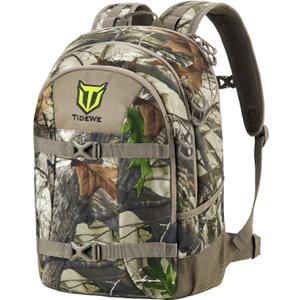 TIDEWE Hunting Backpack with Waterproof Rain Cover, 25L Hunting Pack, Durable Hunting Day Pack for Bow Rifle Gun (Next Camo G2)