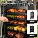 QuliMetal Cooking Grate Replacement for Pit Boss Pro Series 4/ Pit Boss 4-Series Wood Pellet Vertical Smoker PBV4PS1, PBV4PS2, 19.7" x 12" Enamel Coated Grill Grids Smoker Grates, 5 Pack