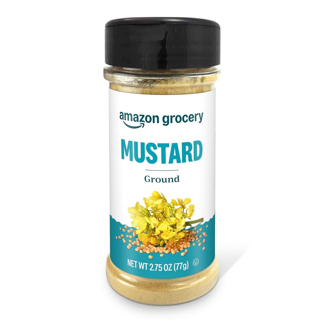 3 x Amazon Grocery, Ground Mustard, 2.75 Oz (EXP 11/30/28)