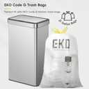 EKO Nova Sensor Trash Can, 21 Gallon/80 Liter Stainless Steel Rectangular Touchless Motion Sensor Trash Can, Matte Metallic