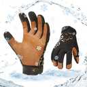 Vgo... 1-Pair -4? or above 3M Thinsulate C100 Winter Warm Waterproof Light Duty Mechanic Glove, High Dexterity, Anti-abrasion, Rigger Glove (Size S, Brown, GA9603FW)